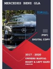 MERCEDES BENZ GLA 2017 2018 2019 & 2020 OWNERS MANUAL